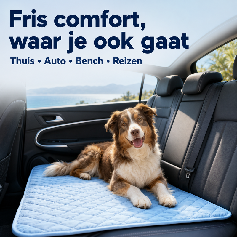 Slaapco CoolPet verkoelende hondenmat voor auto en reizen