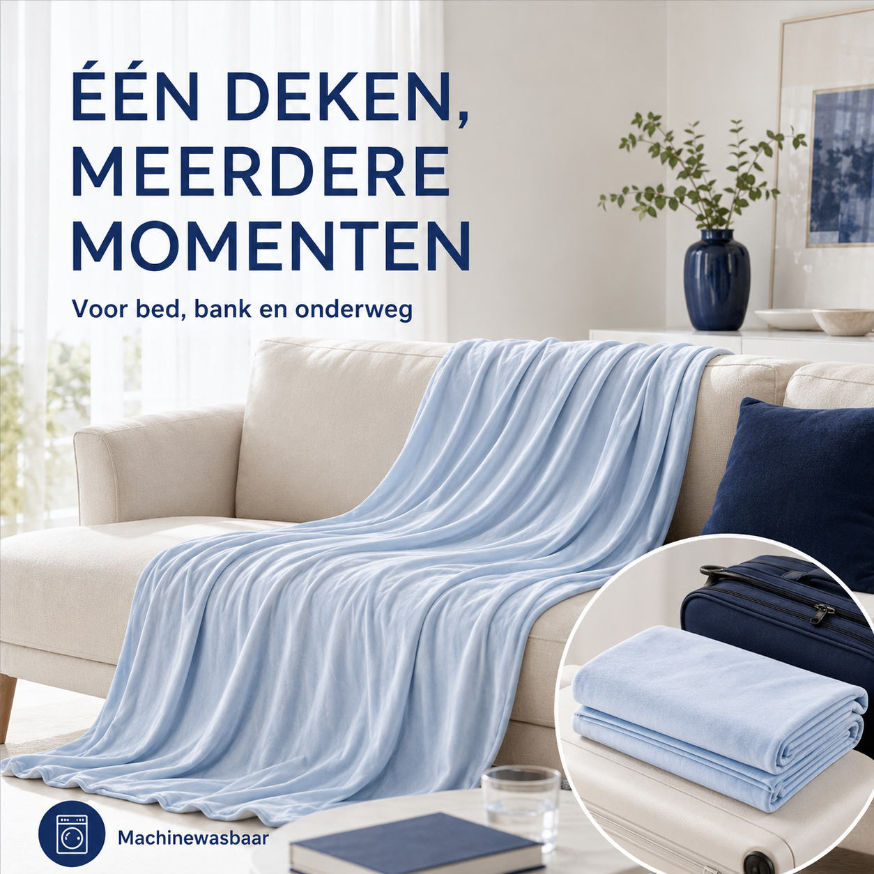 Verkoelende deken voor bed bank en onderweg