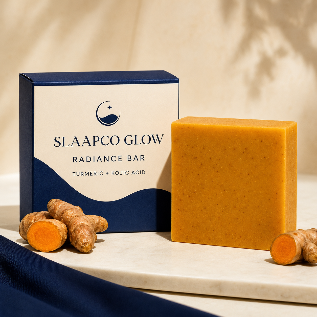 Slaapco Glow Radiance Bar met kurkuma en kojic acid