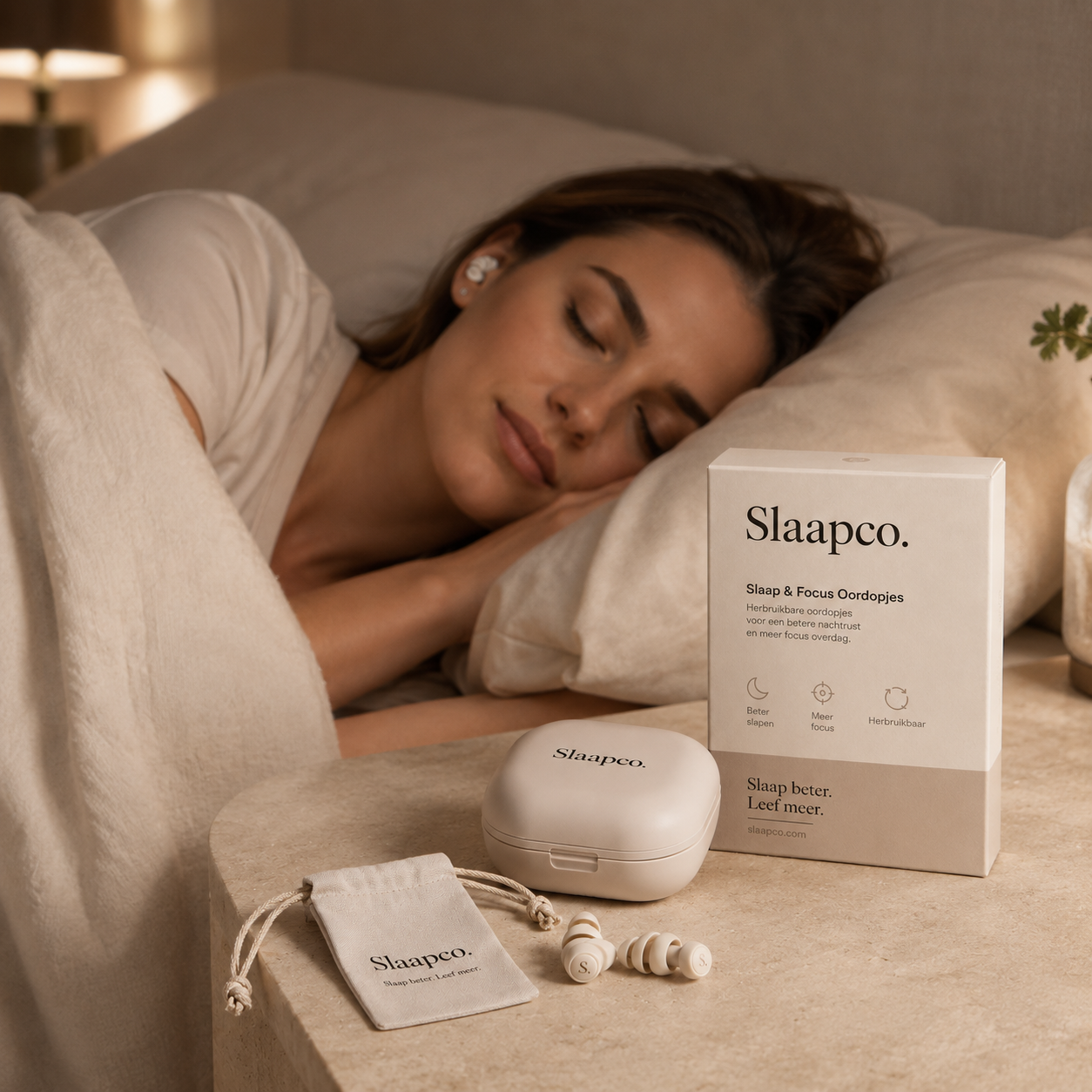 Slaapco oordopjes lifestyle beeld voor beter slapen