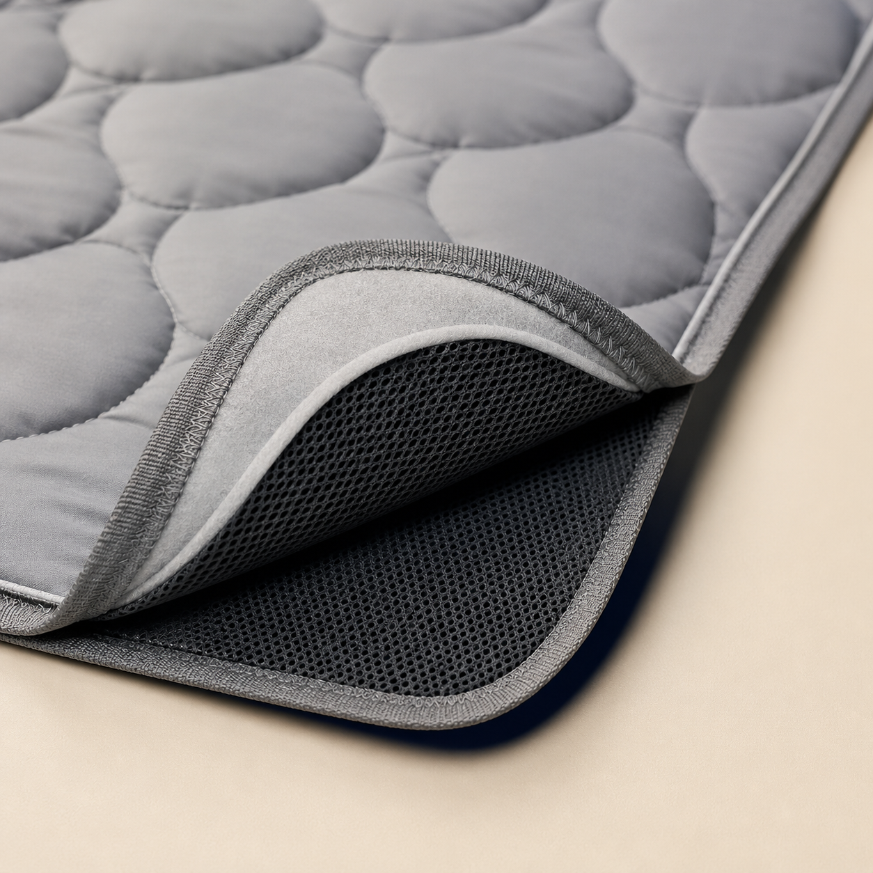 Detail van de ademende en antislip onderzijde